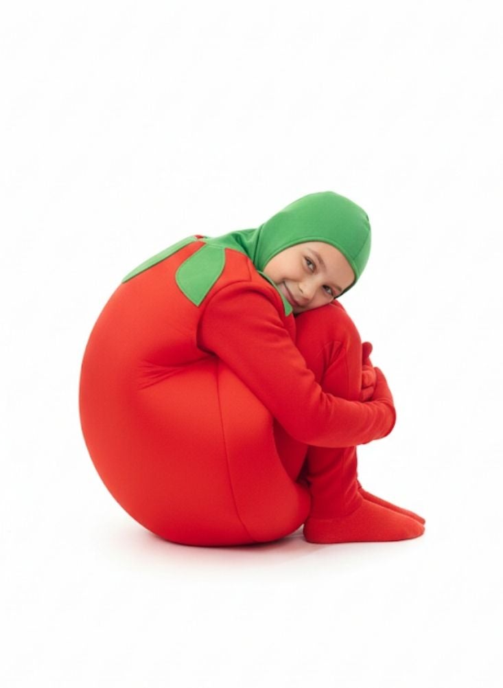 بريميم زي طماطم للأطفال - زي تنكري ممتع على شكل خضار - مبطن بإسفنج ناعم مناسب للفعاليات المدرسية والحفلات ذات الطابع الخاص والصور - Image 4